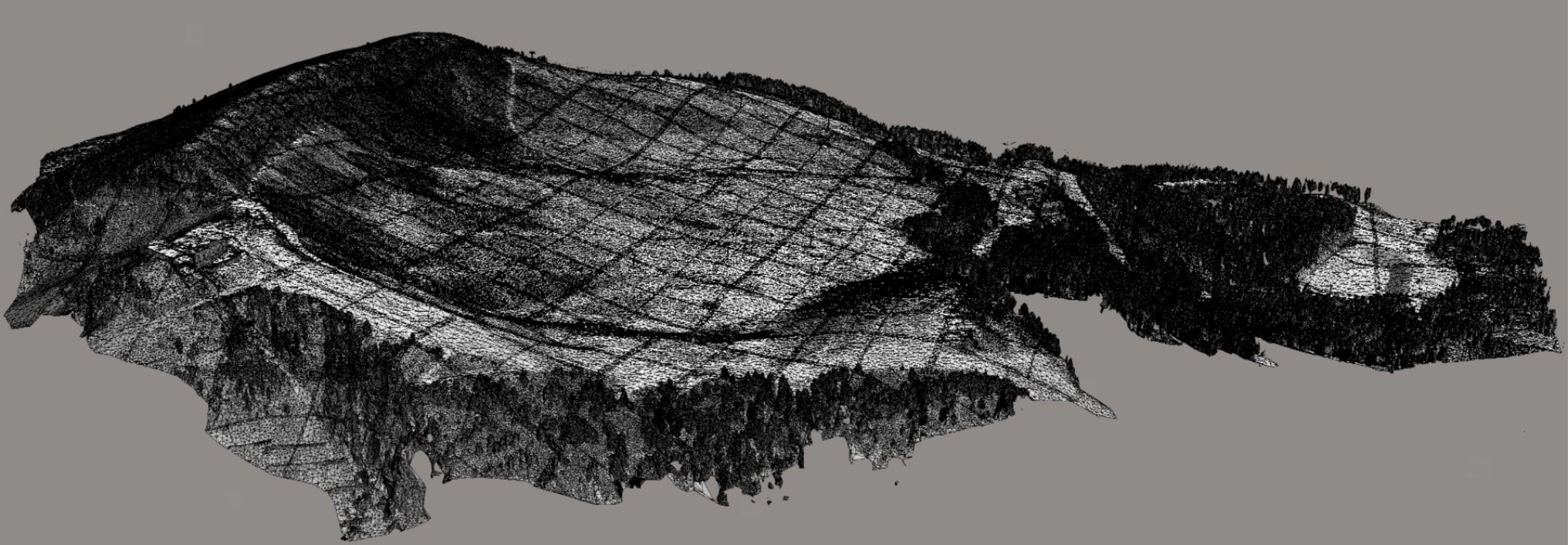 Levé photogrammétrique dans les Alpes